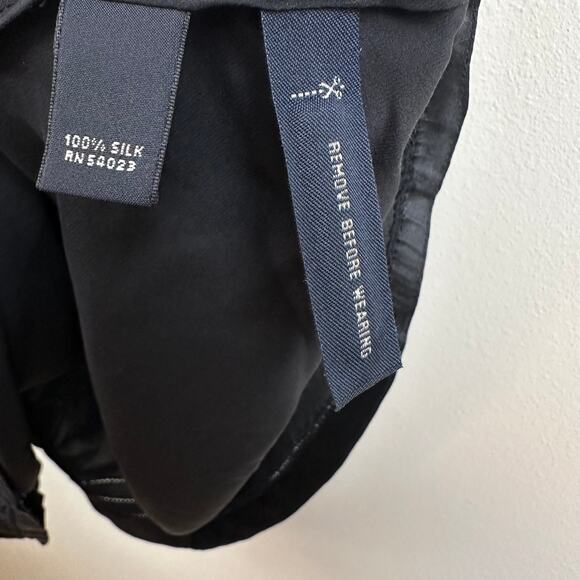 NEW Banana Republic Silk Baby Doll Top Cami Camisole Y2K Sleeveless Black Large - Picture 10 of 12